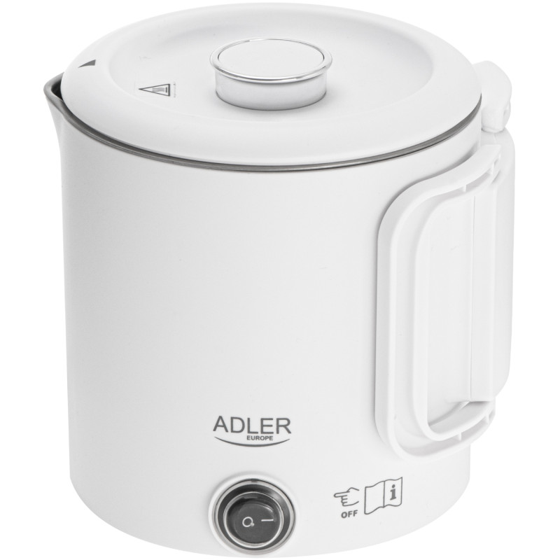 Електрочайник Adler AD 1388w дорожній 650Вт/ 0.8л/ подвійні стінки/ автовимкнення/ білий