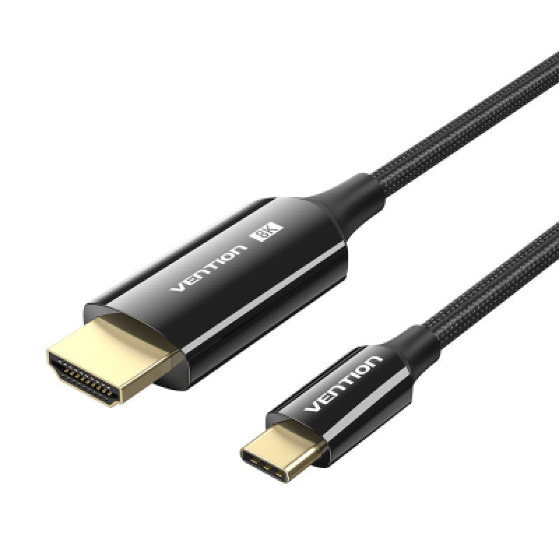 Кабель USB 3.1 Type-C M - HDMI M, 1.8m V2.0 8K 60 Гц Zinc Alloy TPE Black Vention