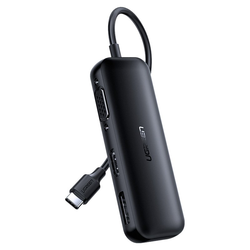 Перехідник USB 2.0 Type-C --> VGA V1.2 /HDMI V2.0b/DP  V1.2a CM260 UGREEN Чорний