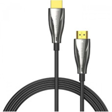 Кабель HDMI M - M, 15.0 м, V2.1, Optical 8K 60Гц 48Gbps Dolby 7.1 TPE Black Zinc Alloy  Vention