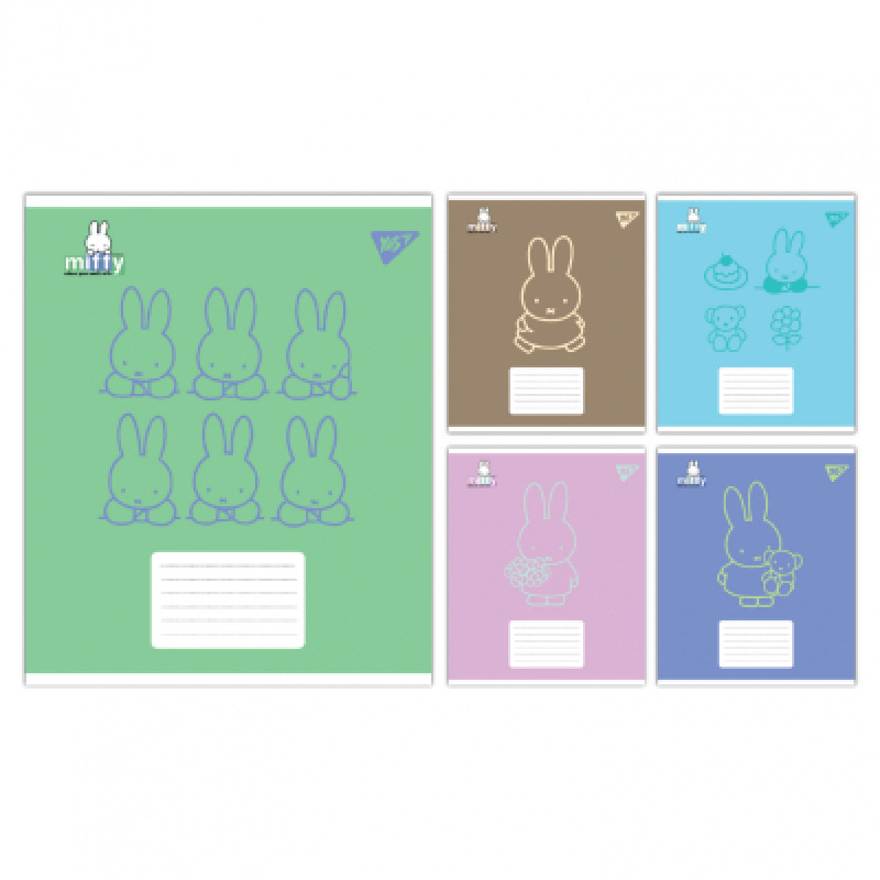25шт, Тетрадь Yes Miffy Bunny А5 18 листов клетка (767620)