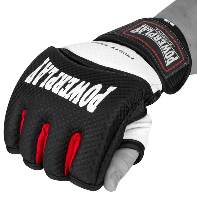 Рукавиці для MMA PowerPlay 3075 Чорні-Білі XL
