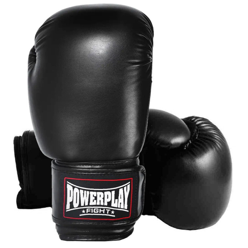 Боксерські рукавиці PowerPlay 3004 Classic Чорні 6 унцій