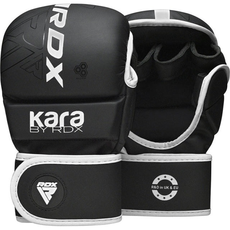 Рукавиці для ММА (Греплінгові рукавички) RDX F6 KARA Matte White Plus L/XL