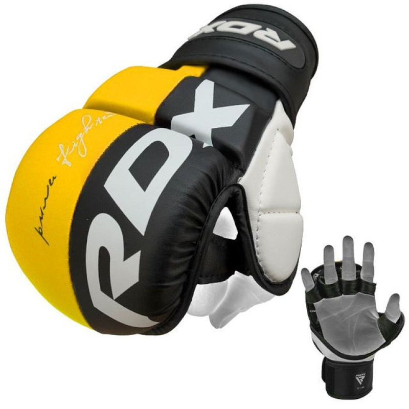 Рукавиці для ММА (Греплінгові рукавички) RDX T6 Plus Rex Yellow XL