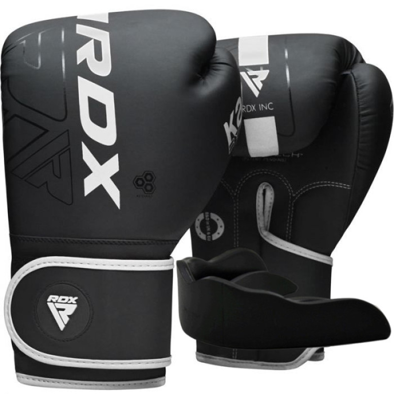 Боксерські рукавиці RDX F6 Kara Matte White 8 унцій (капа в комплекті)