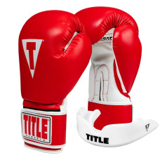Боксерські рукавиці TITLE Classic Pro Style 3.0 Red/White 12 oz (капа в комплекті)