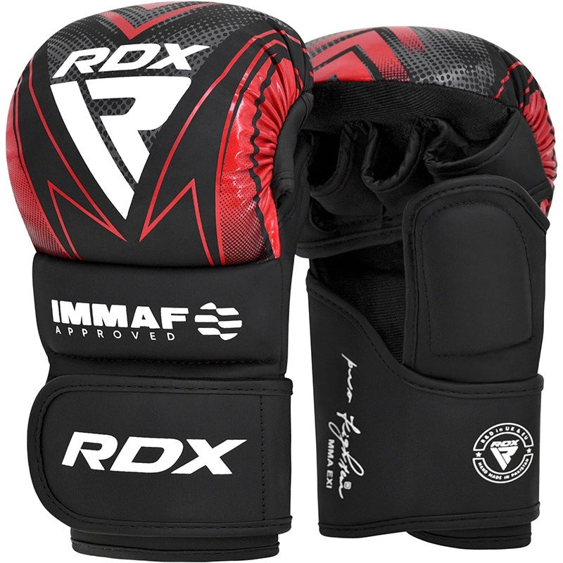 Рукавиці для ММА (Греплінгові рукавички) RDX схвалено IMMAF M Red