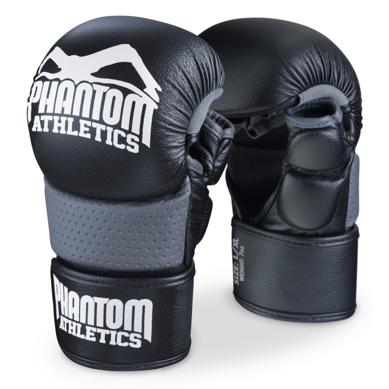Рукавиці для ММА Phantom RIOT Black L/XL (капа в подарунок)