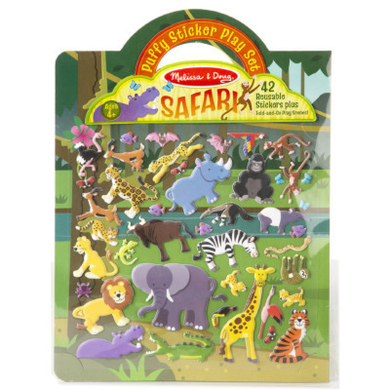 Набор для творчества Melissa&Doug Объемные наклейки Сафари (MD9106)