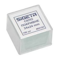 Аксессуар для микроскопов Sigeta Покривне скло 24x24 мм (100 шт) (65193)