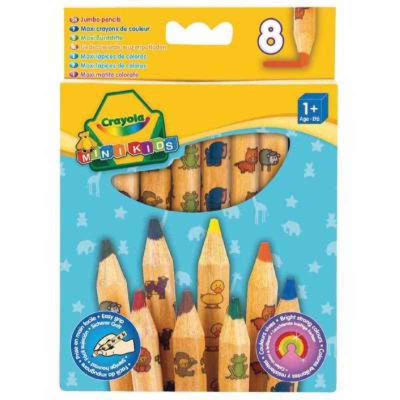 Карандаши цветные Crayola 8 цветных карандашей из красного дерева (3678)