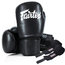 Боксерські рукавиці Fairtex BGV27 Black 12 унцій (бинти в комплекті)
