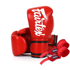 Боксерські рукавиці Fairtex BGV14 Red 16 унцій (бинти в комплекті)