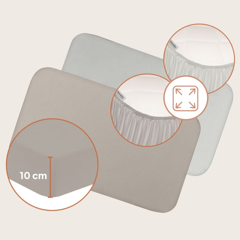 Простыня Lionelo BAMBOO SHEET OFF WHITE BEIGE 70x28