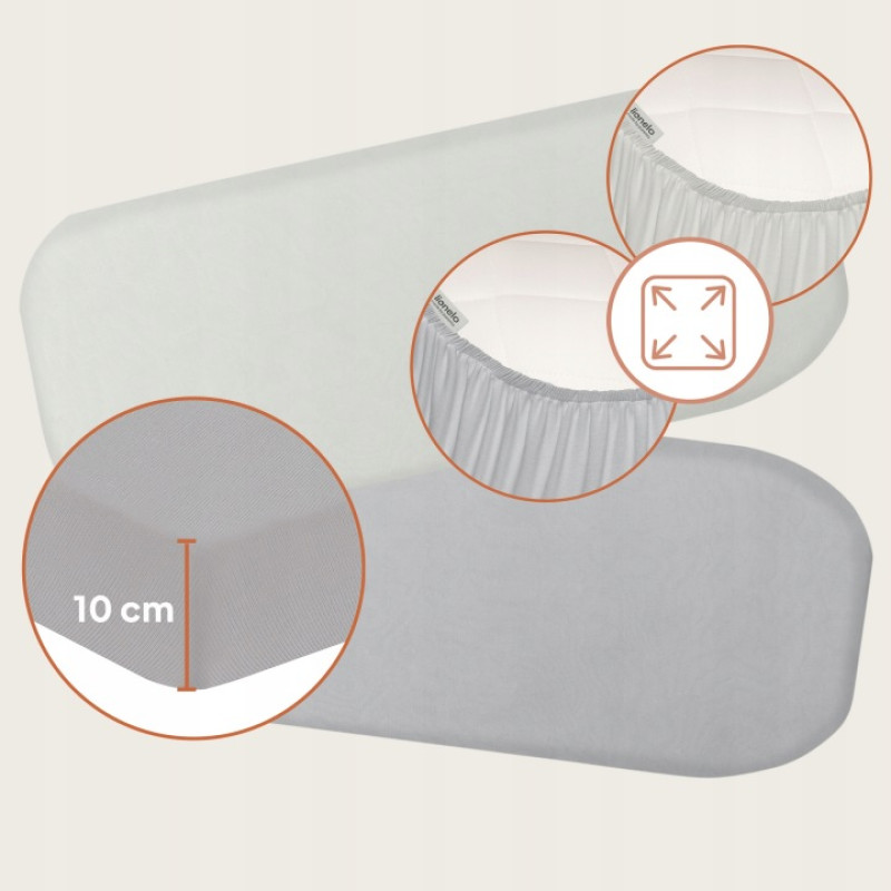 Простыня Lionelo BAMBOO SHEET OFF WHITE GREY 70x28