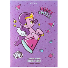 Кольоровий папір Kite А4 двосторонній My Little Pony 15арк/15 кол (LP24-250)