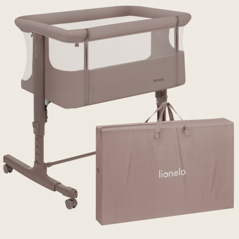 Кроватка приставная Lionelo AURORA BEIGE TAUPE