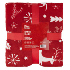 Плед Ardesto Christmas Flannel 160х200см, 100% поліестер, олені, червоний (ART0126PB)