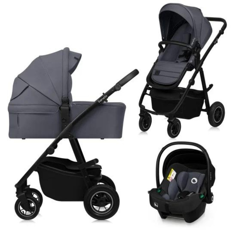 Универсальная коляска 3 в 1 Lionelo AMBER PLUS GREY GRAPHITE