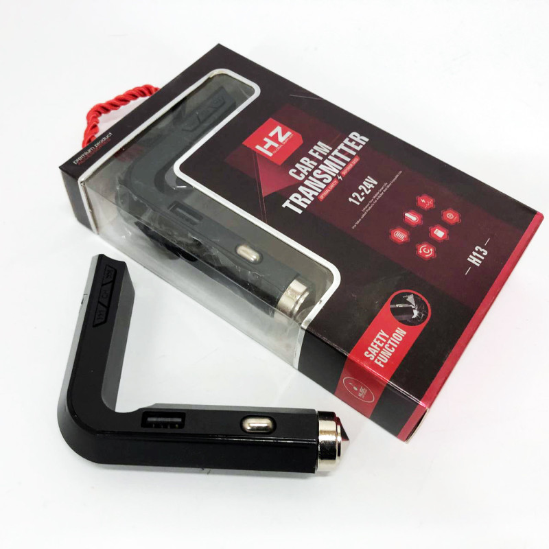 Автомобильный MP3 Трансмиттер FM–модулятор HZ H13 LCD AUX/USB, Блютуз фм передатчик для автомагнитолы