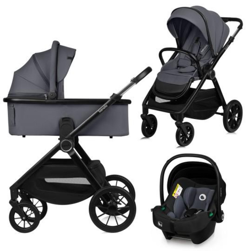 Универсальная коляска 3 в 1 Lionelo LAYLA 3IN1 GREY STONE
