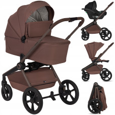 Універсальна коляска 3 в 1 Lionelo FREYA 3IN1 BROWN CHOCOLATE