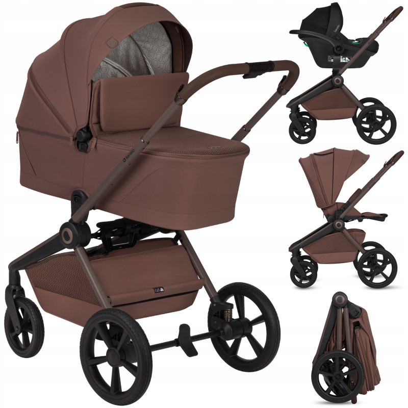 Универсальная коляска 3 в 1 Lionelo FREYA 3IN1 BROWN CHOCOLATE