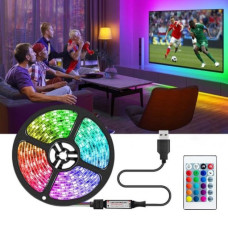 Светодиодная лента 5050 RGB LED USB 5 м IP65 с пультом, 5м, Лента светодиодная 5050