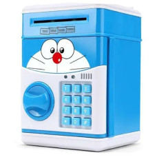 Детская копилка-сейф UKC электронная Minion с кодовым замком и купюроприемником Банкомат для денег Синий