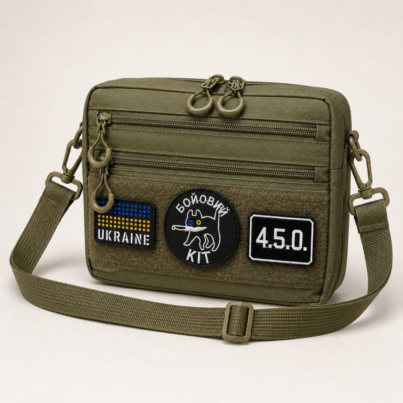 Мужская тактическая сумка EDC Cordura 600D, сумка для патчей 25×20×5,5 см хаки