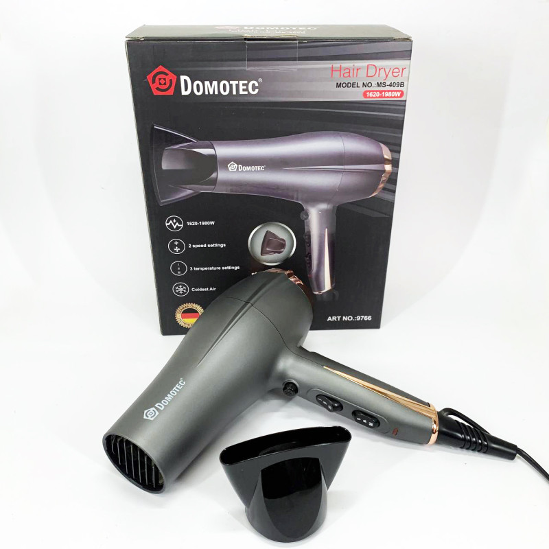 Профессиональный фен для волос Domotec MS-409B 1980Вт