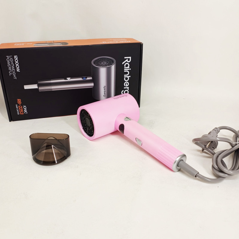 Профессиональный фен для волос с ионизацией Rainberg RB-2253 2000Вт Pink