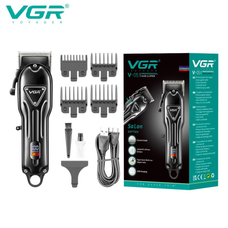 Аккумуляторная машинка для стрижки VGR V-051