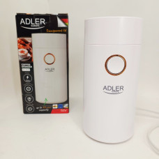 Кавомолка електрична Adler AD 4446-wg Біла 150 Вт кухонний міні подрібнювач для зерен кави