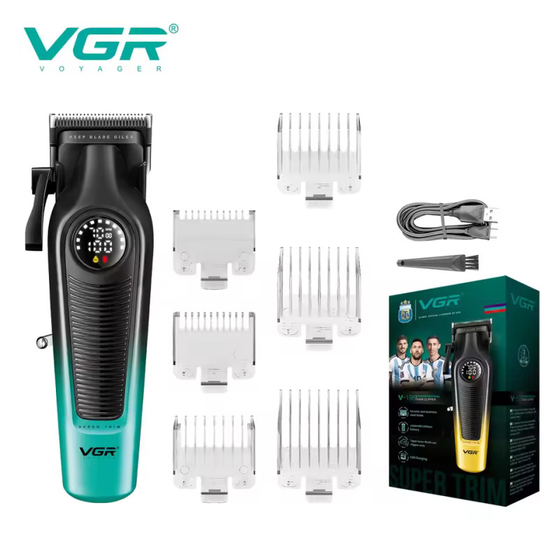 Аккумуляторная машинка для стрижки VGR V-196 GREEN