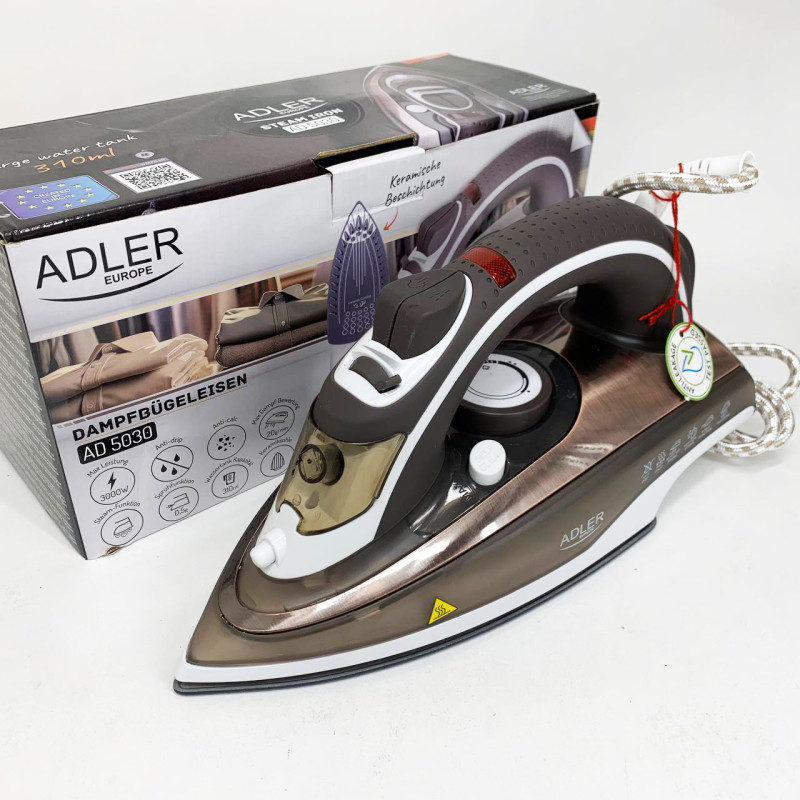 Паровой утюг ADLER AD 5030 3000Вт с керамической подошвой