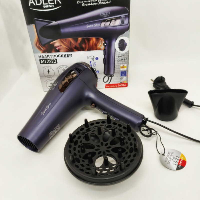 Фен с втягивающим шнуром Adler AD 2273 2400Вт