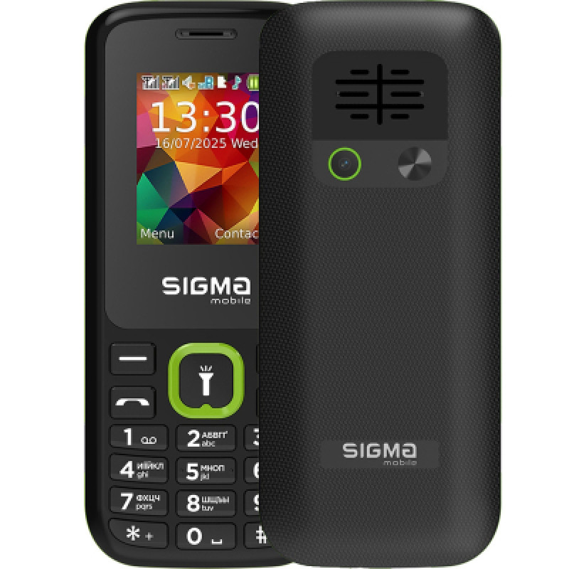 Мобильный телефон Sigma X-style 171 MINI Black-Green (4827798813720)