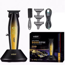 Машинка для стрижки волосся з потужним мотором XPRO VGR V-992 GOLD з насадками 1-2-3 мм