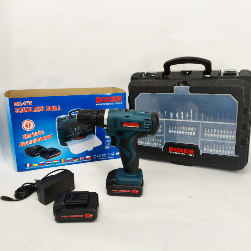 Портативный аккумуляторный шуруповерт Boxer BX-175 18В
