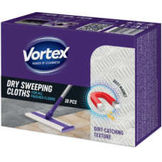 Серветки для прибирання Vortex Сухі Для підмітання підлоги 10 шт. (4823071667417)