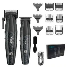 Професійний набір для стрижки волосся VGR V-640 акумуляторний Barber Combo PREMIUM. Колір: чорний