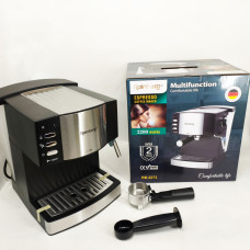 Кофемашина рожковая эспрессо Rainberg RB-2273 2200Вт с капучинатором 1.6л, кофеварка полуавтоматическая
