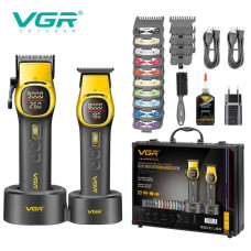 Комплект VGR 2 в 1 V-885 S2 GOLD, акумуляторна машинка для стрижки та триммер
