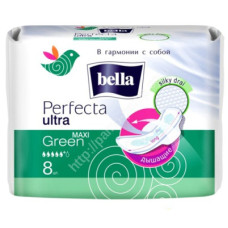Гигиенические прокладки Bella Perfecta Green Maxi Drai Ultra 8 шт. (5900516306076)