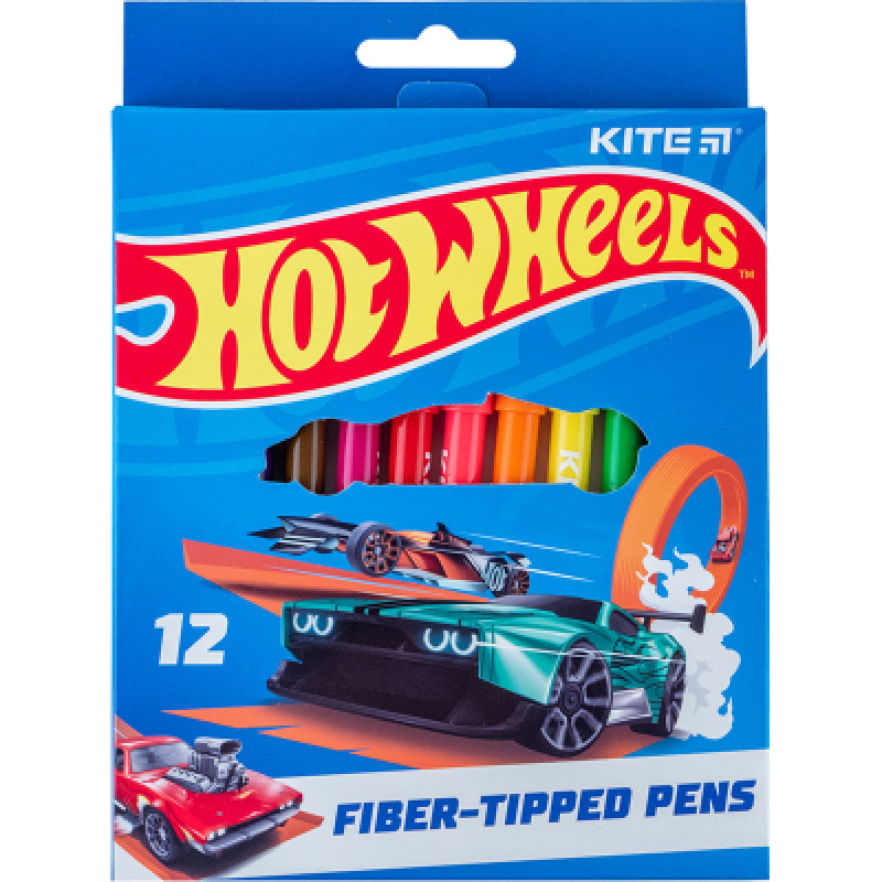 Фломастеры Kite Hot Wheels 12 цветов (HW24-447)