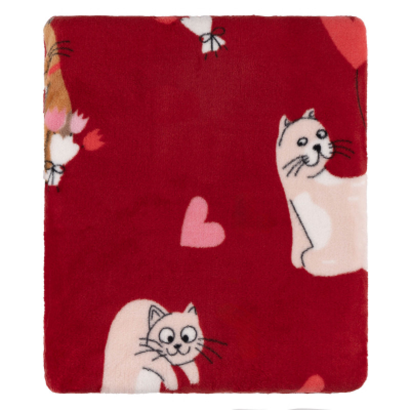 Плед Ardesto Flannel 160х200см, 100% полиэстер, котики с сердечками (ART0124PB)