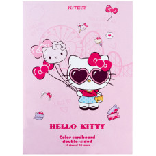 Кольоровий картон Kite А4 двосторонній Hello Kitty 10 аркушів (HK24-255)