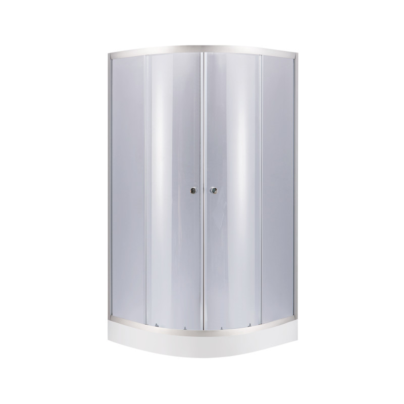 Набор Lidz душевая кабина Latwa SC80x80.SAT.LOW.GR, стекло тонированное 4 мм + поддон Kupala